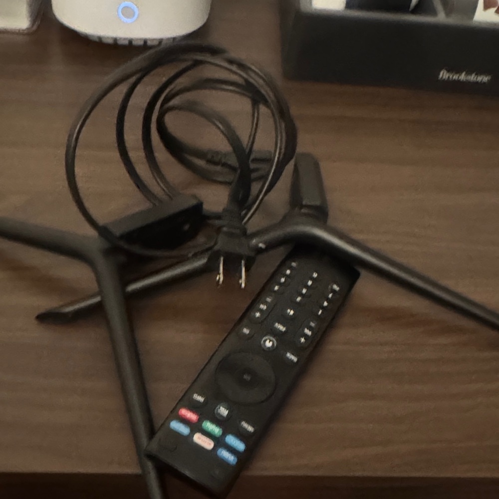 Vizio Black Media Remote with Power Cord and TV Stands